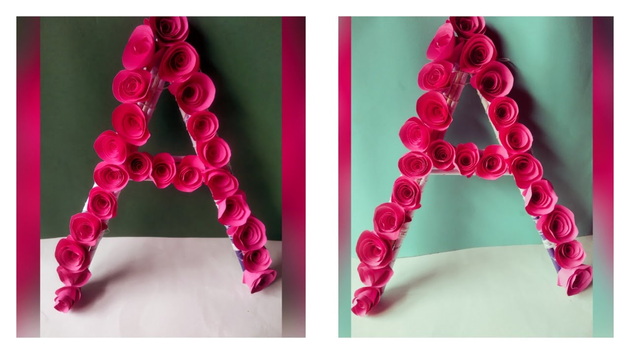 #A #Alphabetcraft DIYY 3D A  alphabet / paper alphabet craft / easy to make