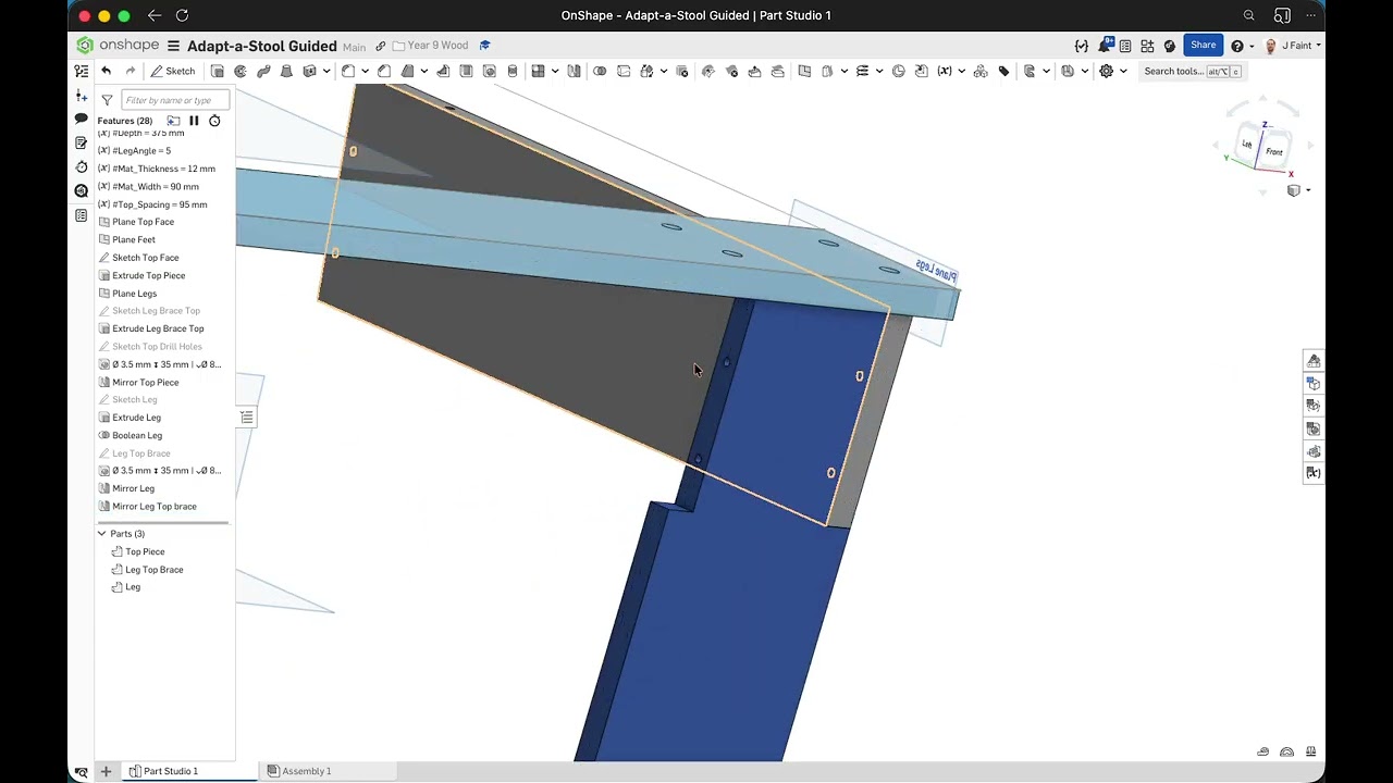 OnShape - Adapt-a-Stool Stage 2