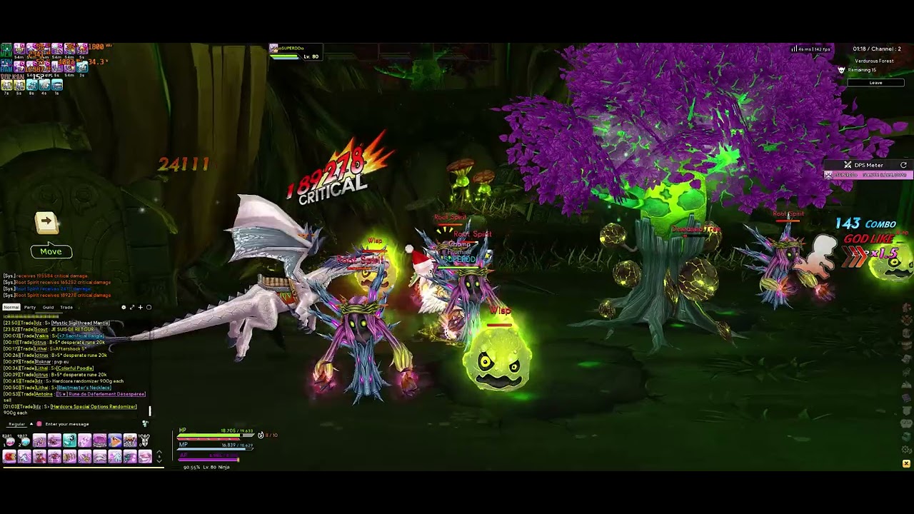 【Re:Dragonica】Verdurous Forest F8 Solo by Ninja in 3'40