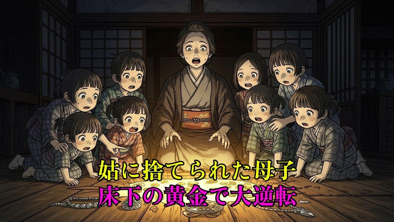 6人の子を連れて追放された未亡人、幽霊屋敷の地下で見つけた驚愕の正体
