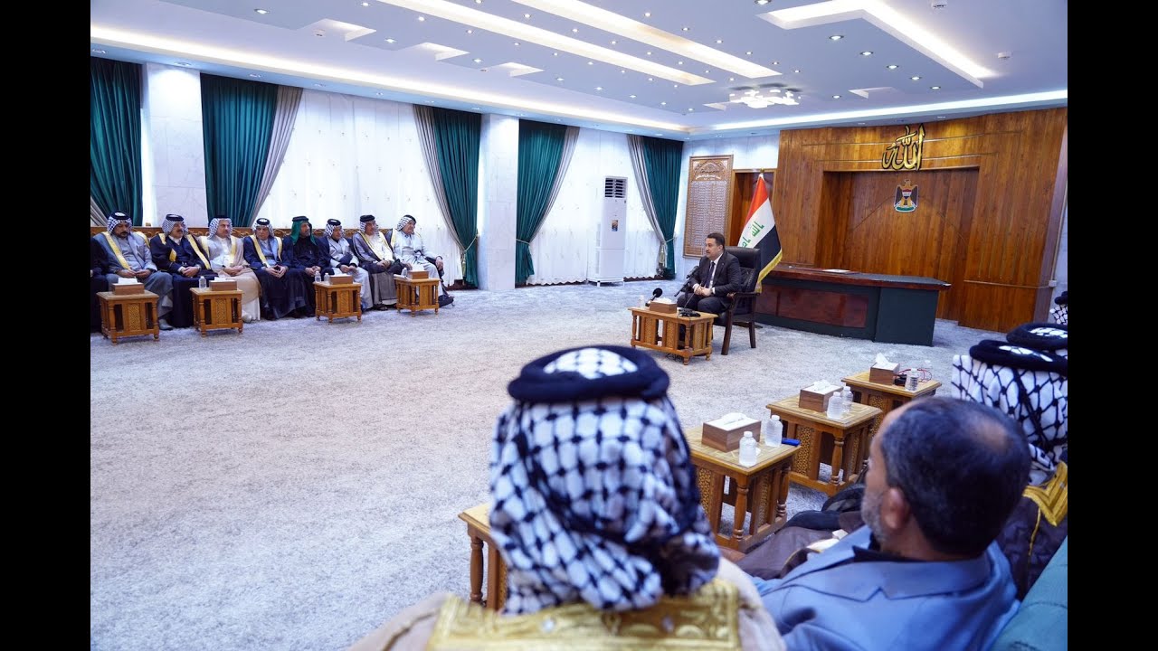 رئيس مجلس الوزراء السيد محمد شياع السوداني يلتقي شيوخ ووجهاء محافظة ميسان