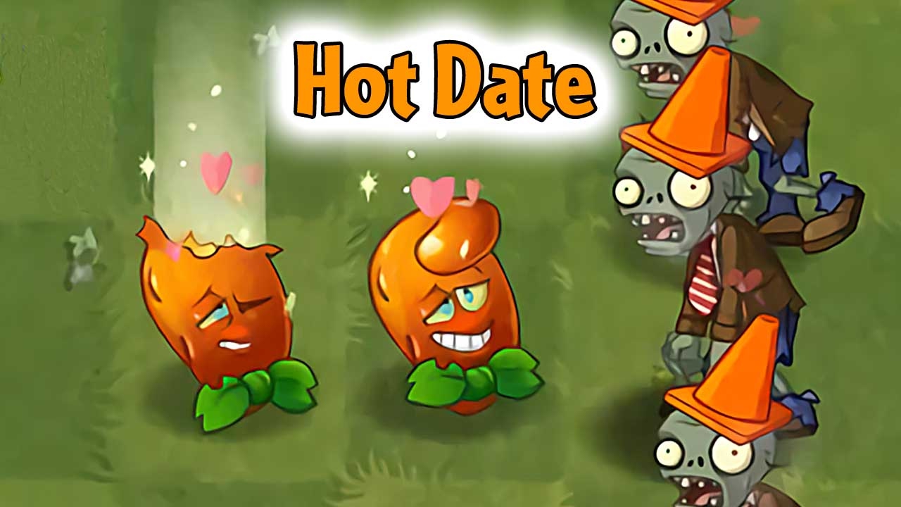Plants vs Zombies 2 - Hot Date Gameplay | Invisible Hot Date Glitch