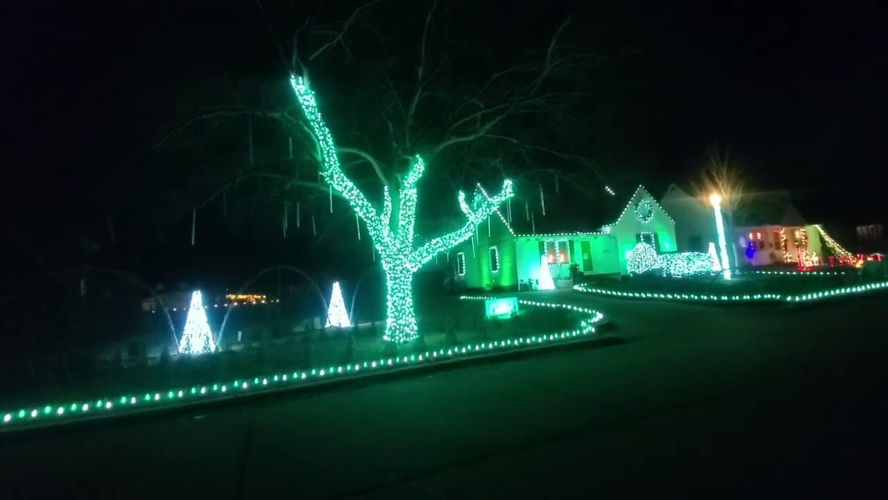 Underneath the Tree- McKinney's light show Wichita KS 2025