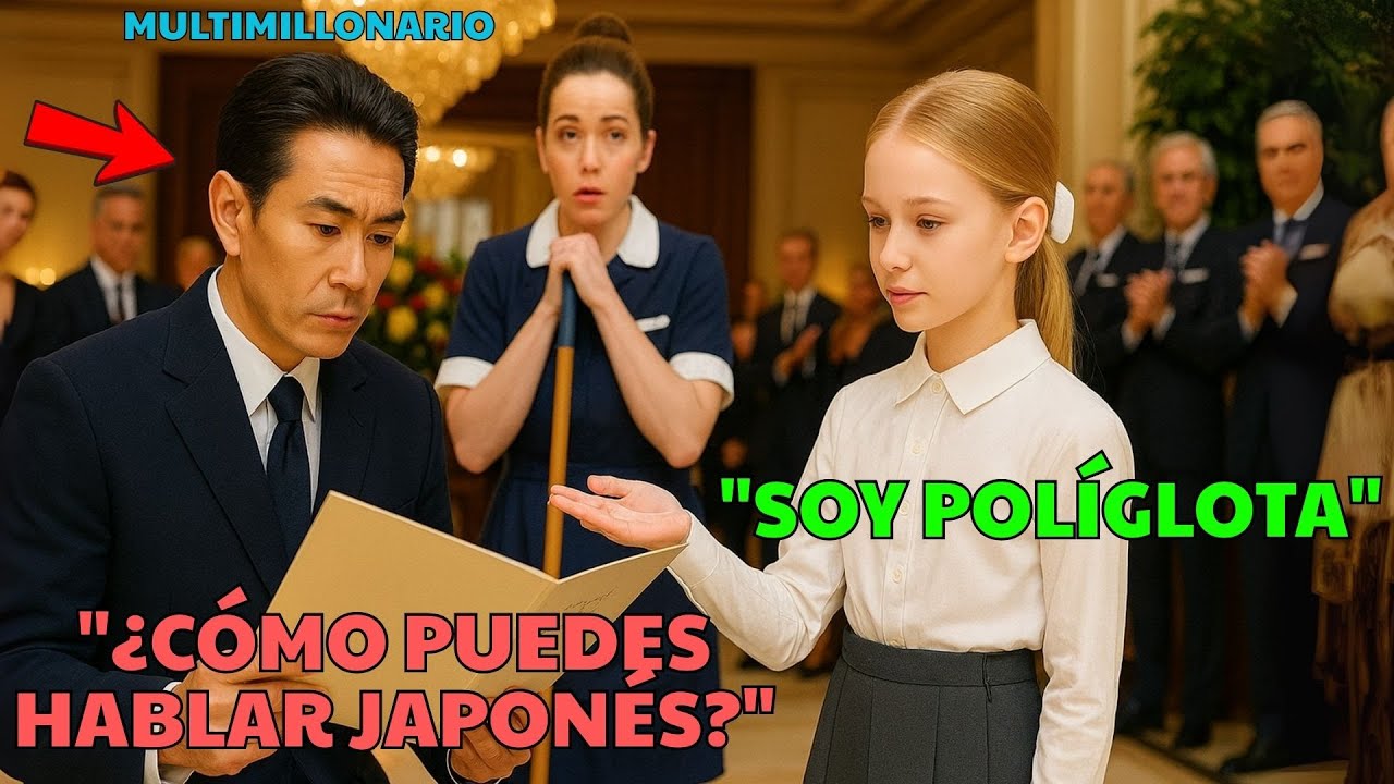Nadie hablaba japonés; el millonario furioso, hasta que la hija de la criada respondió perfecto.