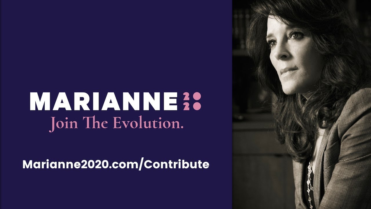 Marianne Williamson speaks about The Spirit of America in Los Angeles, on Monday, April 1, 2019.