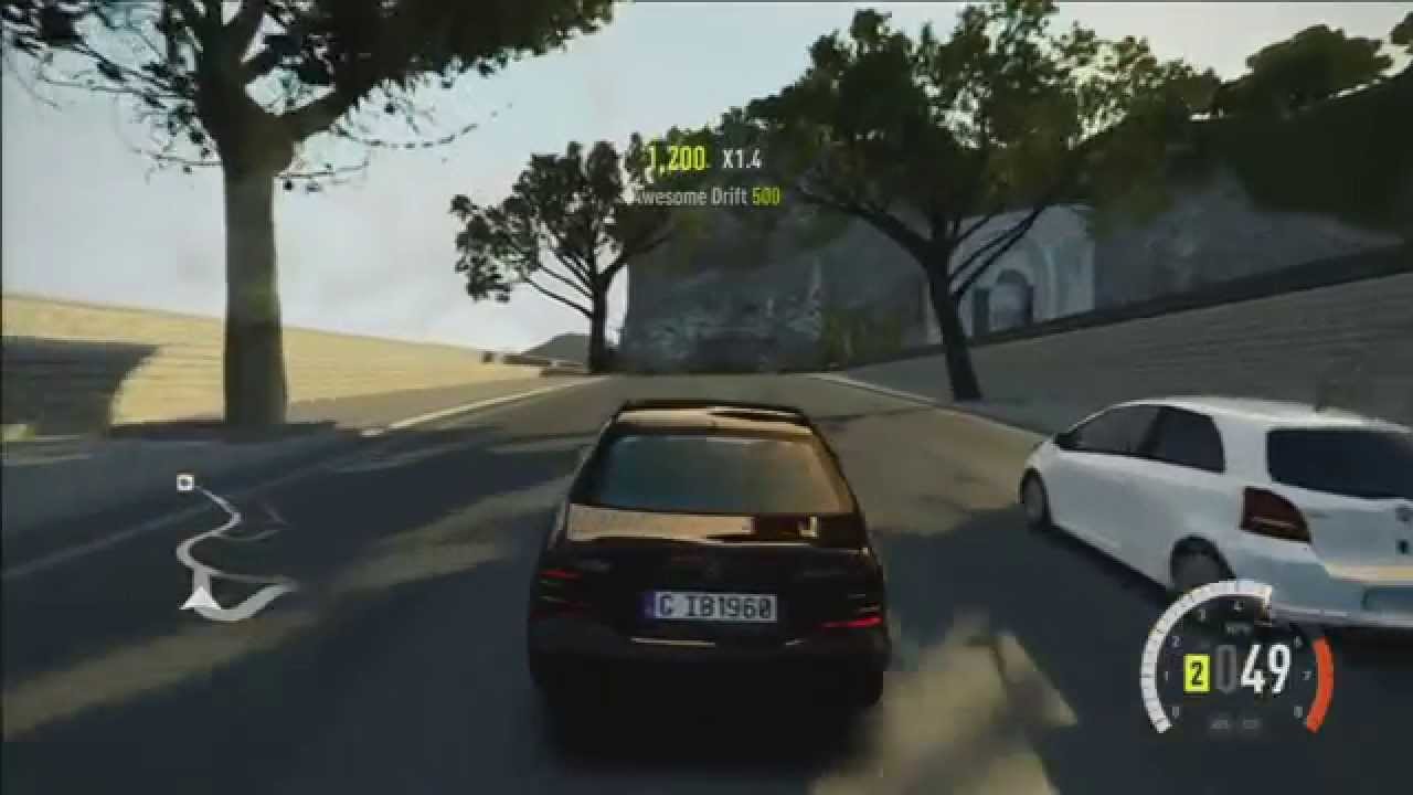 Forza Horizon 2 mods (360) - Traffic tour of the full map (C32 AMG)