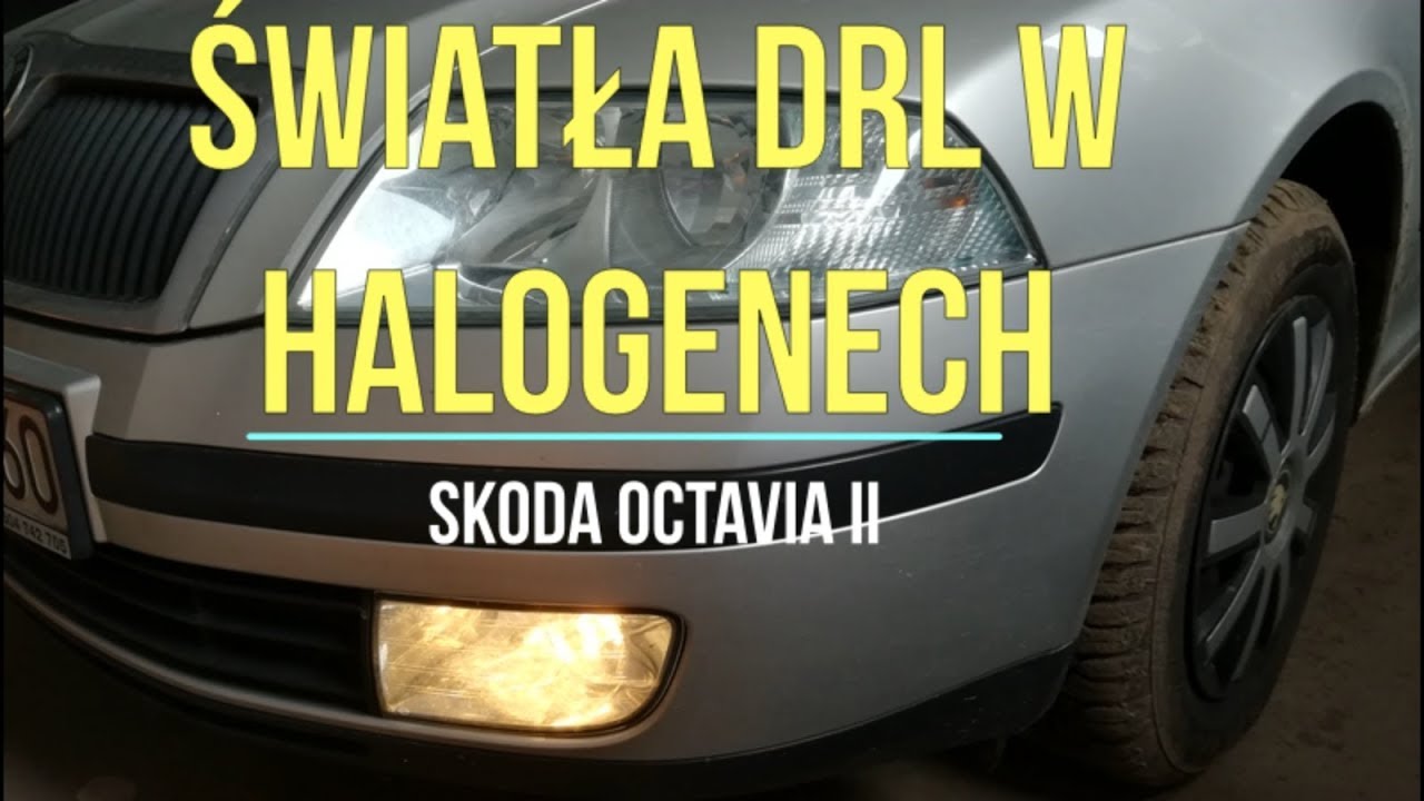 Światła dzienne DRL w halogenach Skoda Octavia II, Vw Golf, Vw Passat, Seat Leon  VCDS