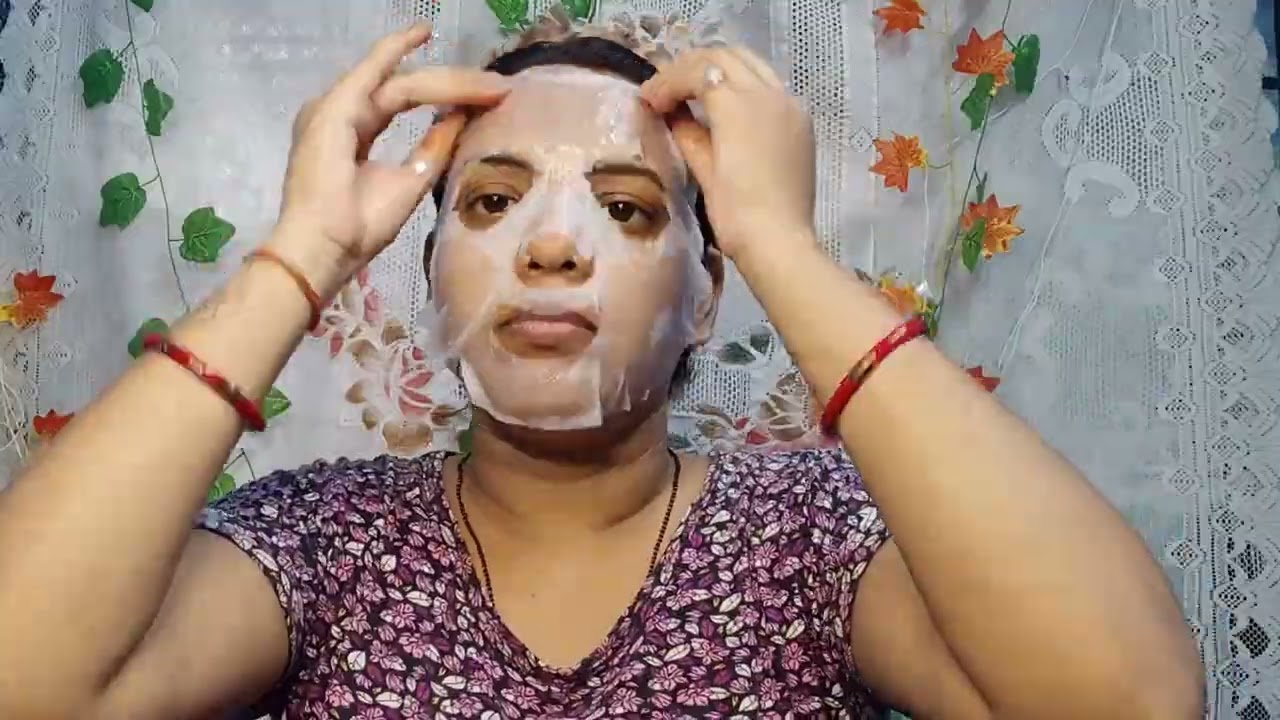 How to apply good vibes  rice😍 brightening sheet mask