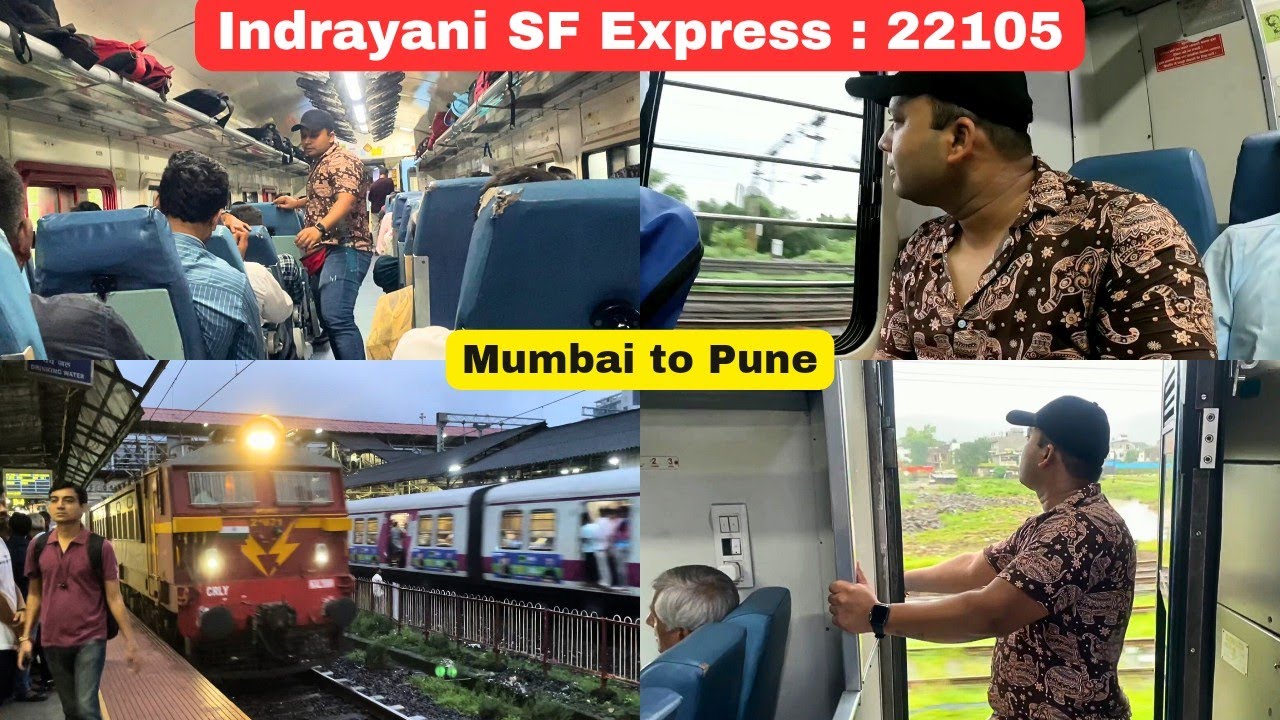 Indrayani Express : 22105 CSMT - Pune | Mumbai to Pune | Indian Railways | IRCTC | Scenic Route 🚂