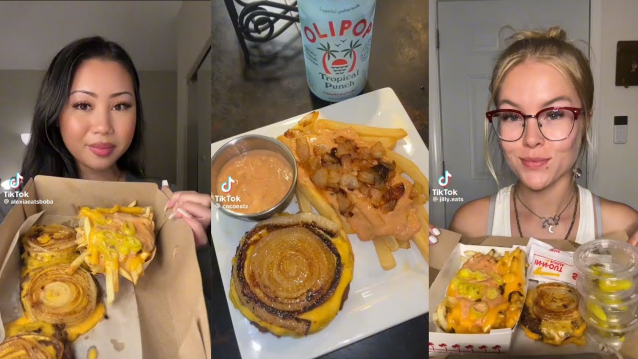 ASMR MUKBANG In-N-out Flying Dutchman✨ TIKTOK COMPILATION #7