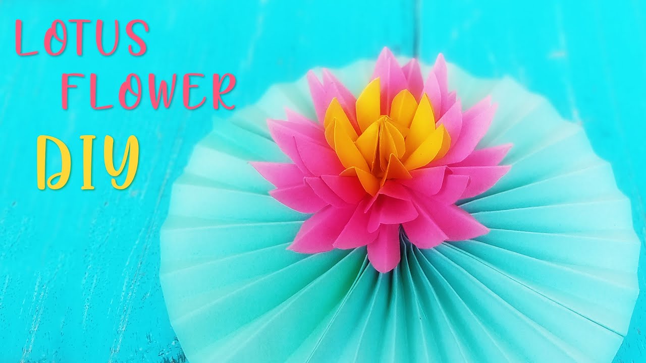 MOST BEAUTIFUL AND EASY LOTUS FLOWER MAKING WITH PAPER