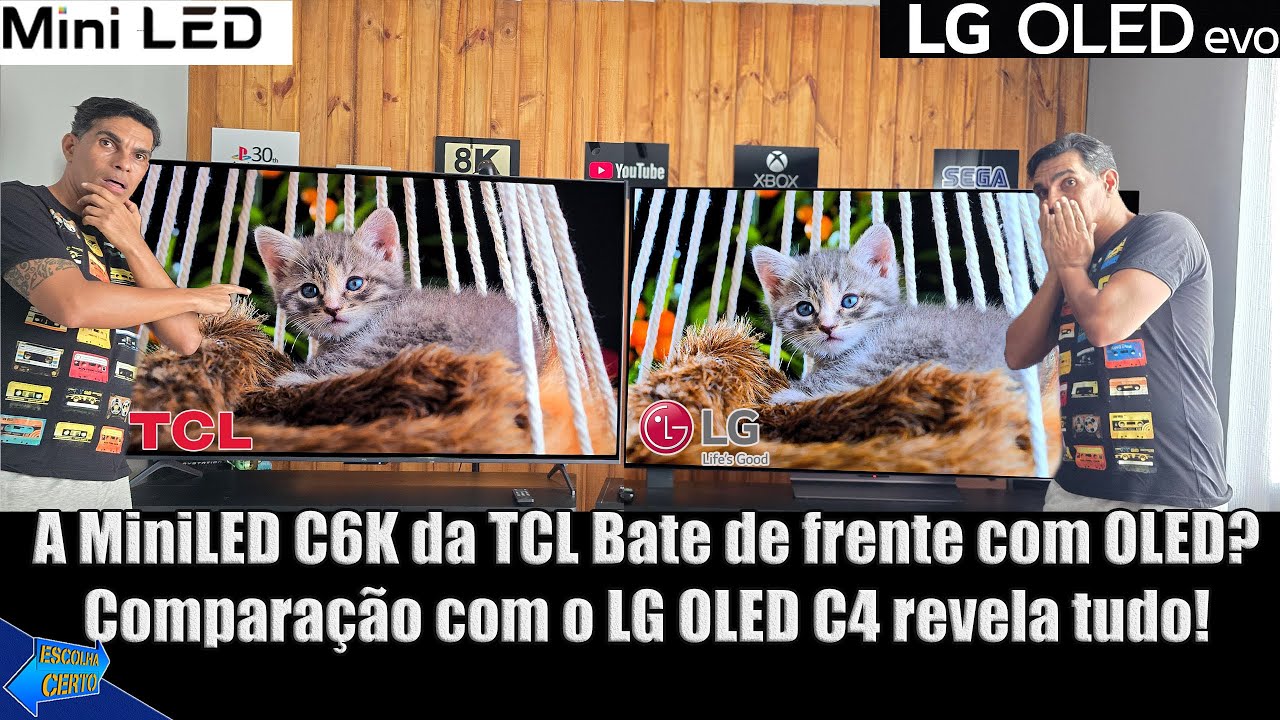 TCL C6K Bate de frente com OLED? Comparativo com LG C4 Revela Tudo!