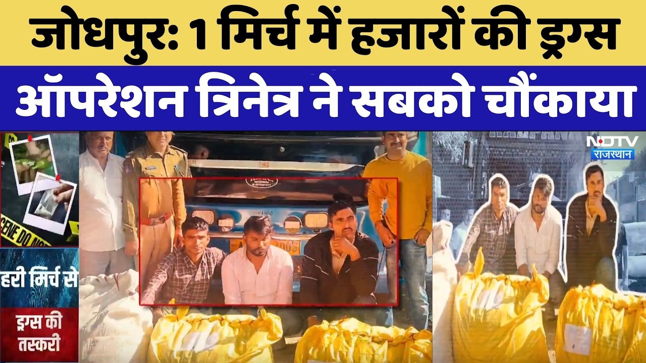 Jodhpur drug smuggling: 1 मिर्च में हजारों की ड्रग्स, ऑपरेशन त्रिनेत्र ने सबको चौंकाया। Top News