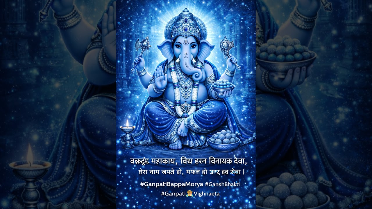 वक्रतुंड महाकाय, विघ्न हरन विनायक देवा,#GanpatiBappaMorya #GaneshBhakti #VakratundaMahakaya #Ganpati