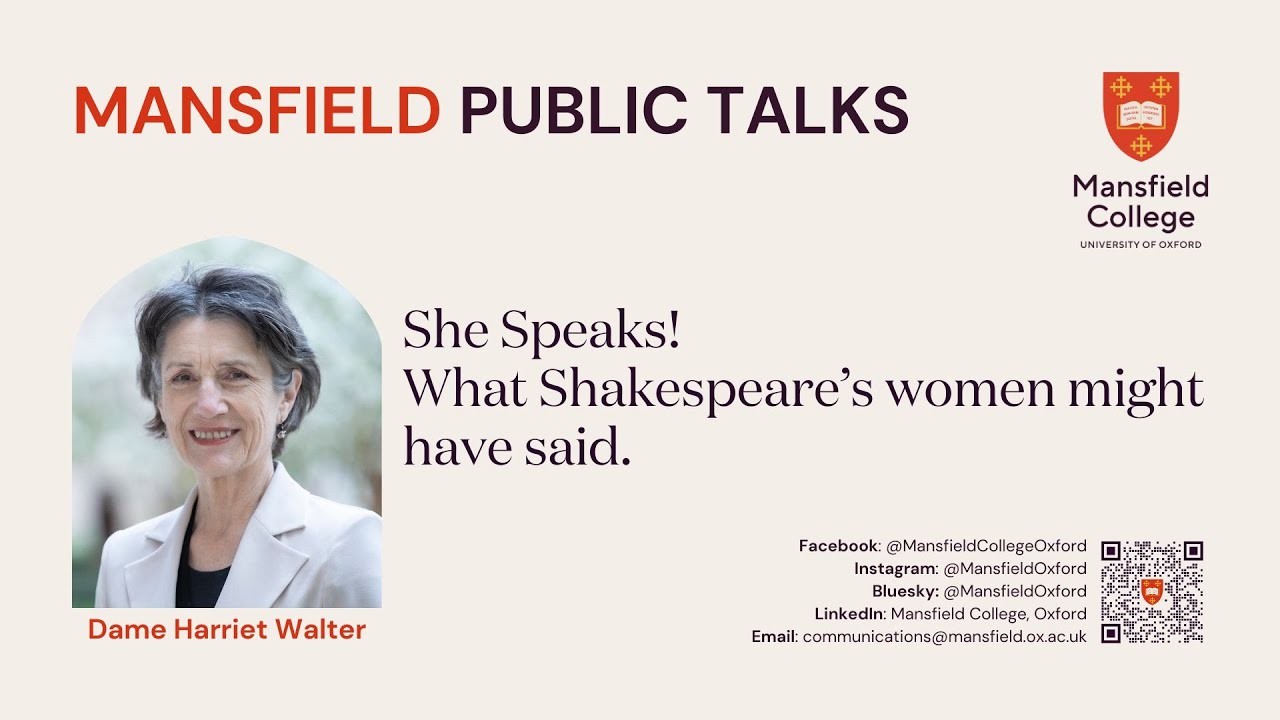 Mansfield Public Talk with Dame Harriet Walter: She Speaks! What Shakespeare&rsquo;s women might have said