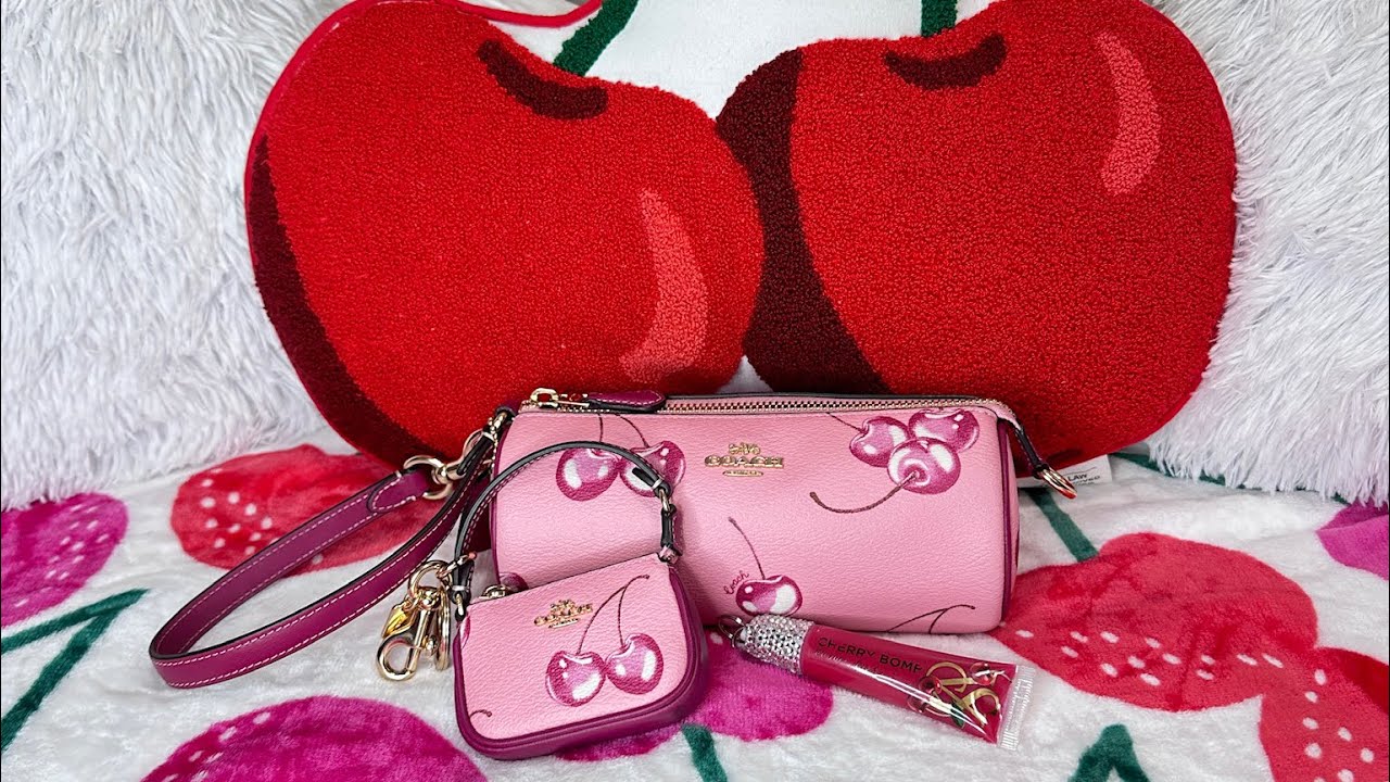 What’s in my Coach Nolita Barrel bag! 🍒
