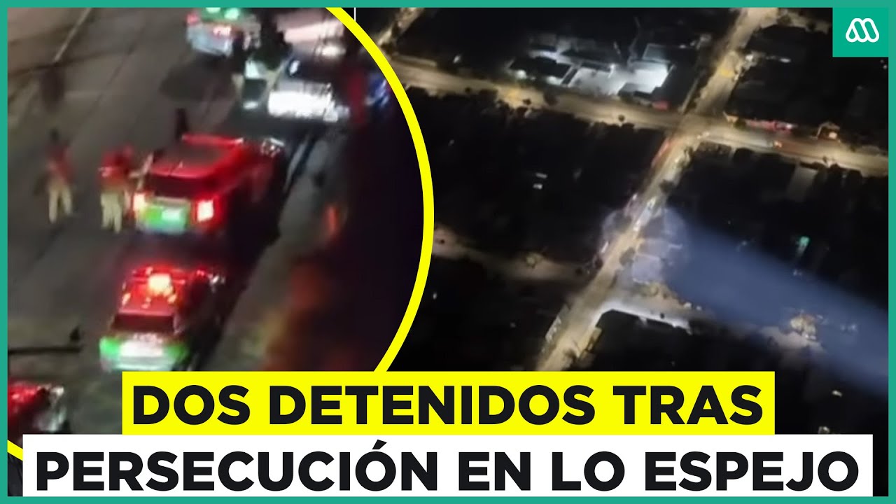 Dos detenidos tras persecución en la comuna de Lo Espejo