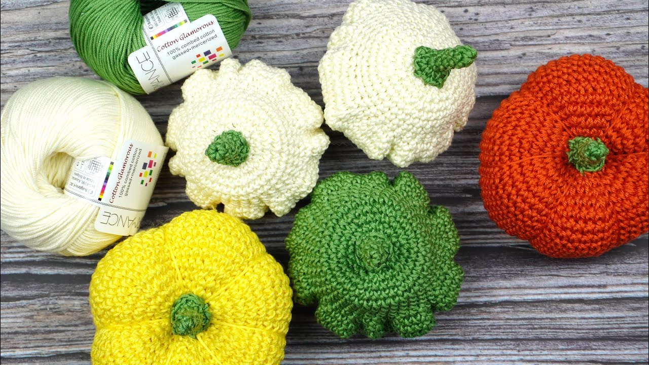 CALABAZA  PATISON TEJIDA A CROCHET