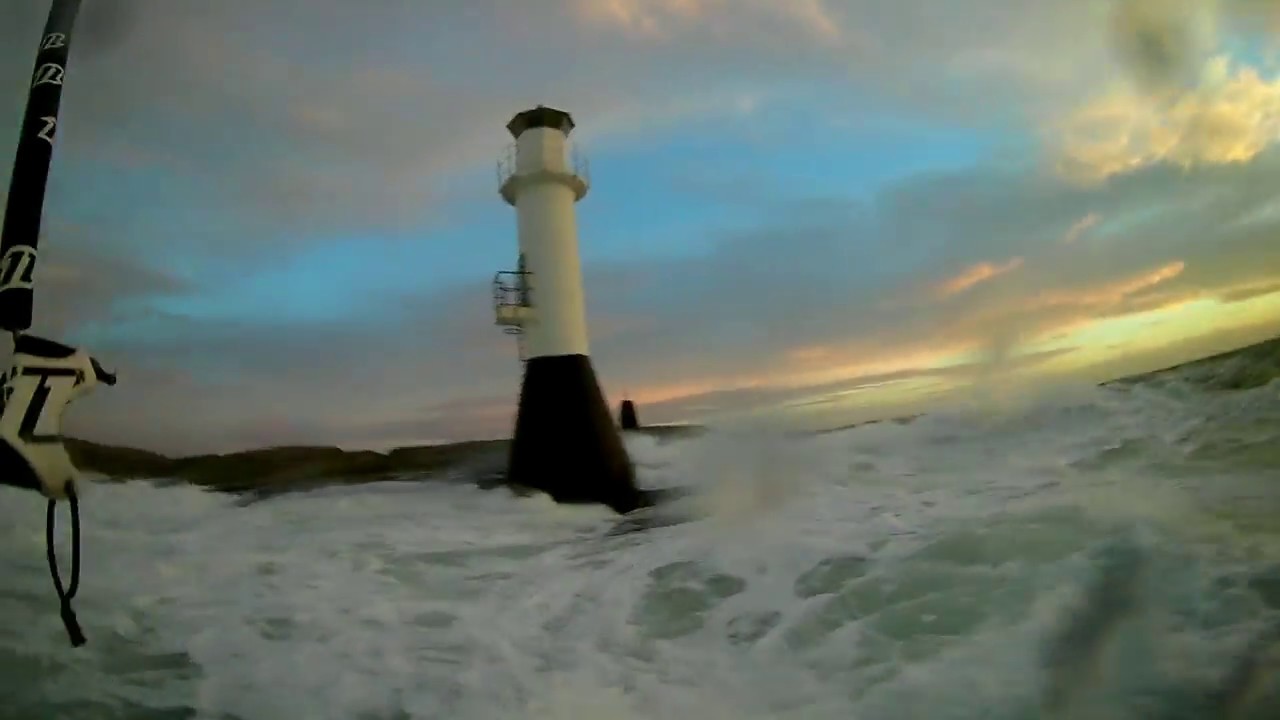 Kitesurfing i stormen Knud  Sweden
