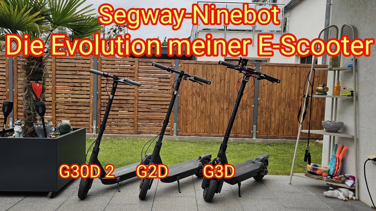 Die Evolution meiner Ninebot G E-Scooter: G30d 2, G2D, G3D