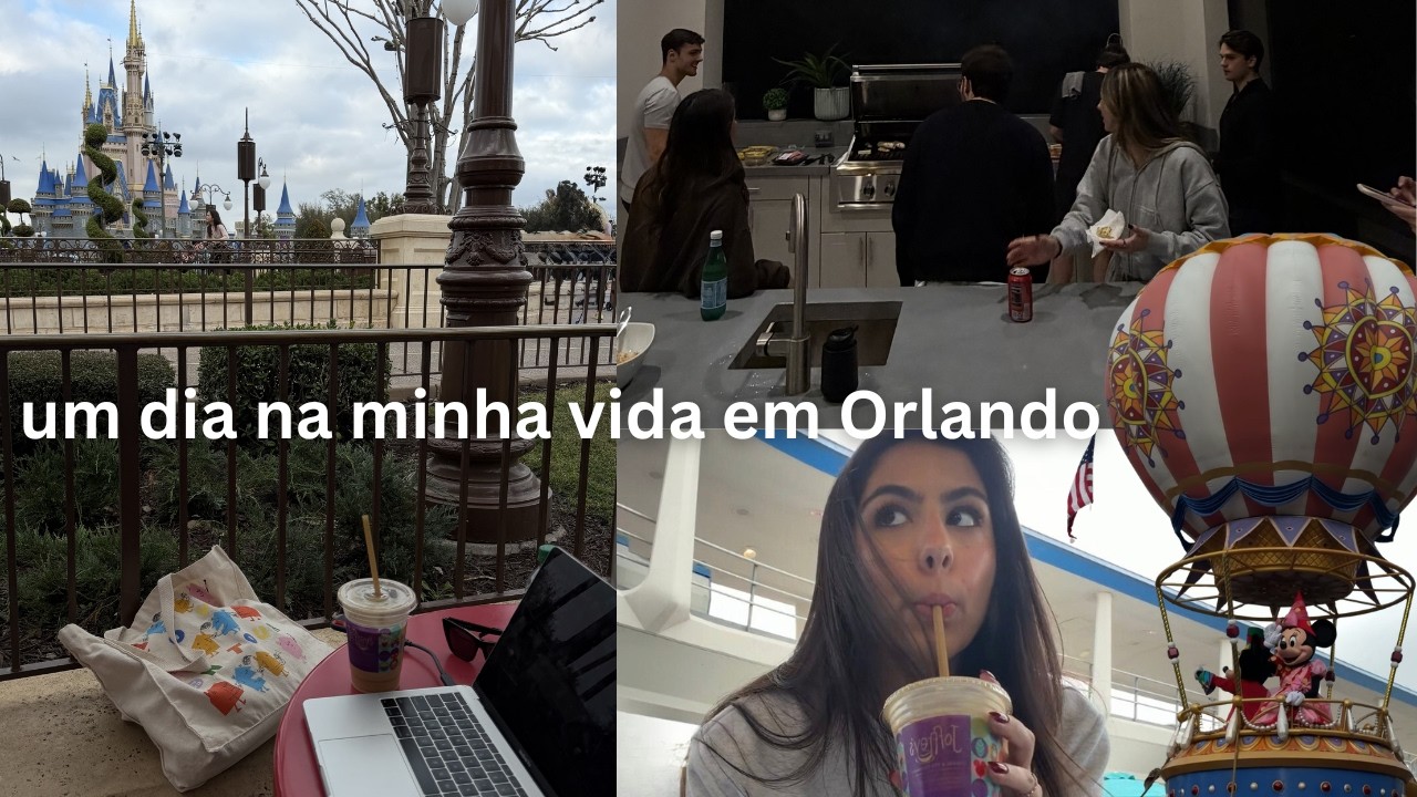 um dia na minha vida em Orlando: make dia a dia, trabalhando da Disney e churrasco com amigos