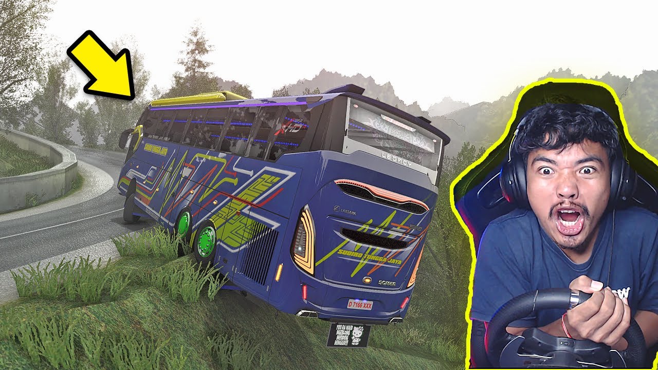 DETIK-DETIK BUS STJ DRAKA OLENG SELIP KE JURANG - ETS2