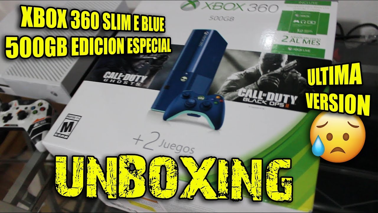 Xbox 360 Slim E Blue Edicion Especial 500GB (2014)