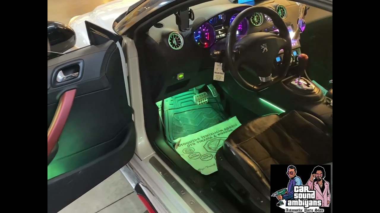 Peugeot RCZ Işıklı Ön Airvent Ve AmbiyAns Aydınlatma Ambient Lighting For Vehicles