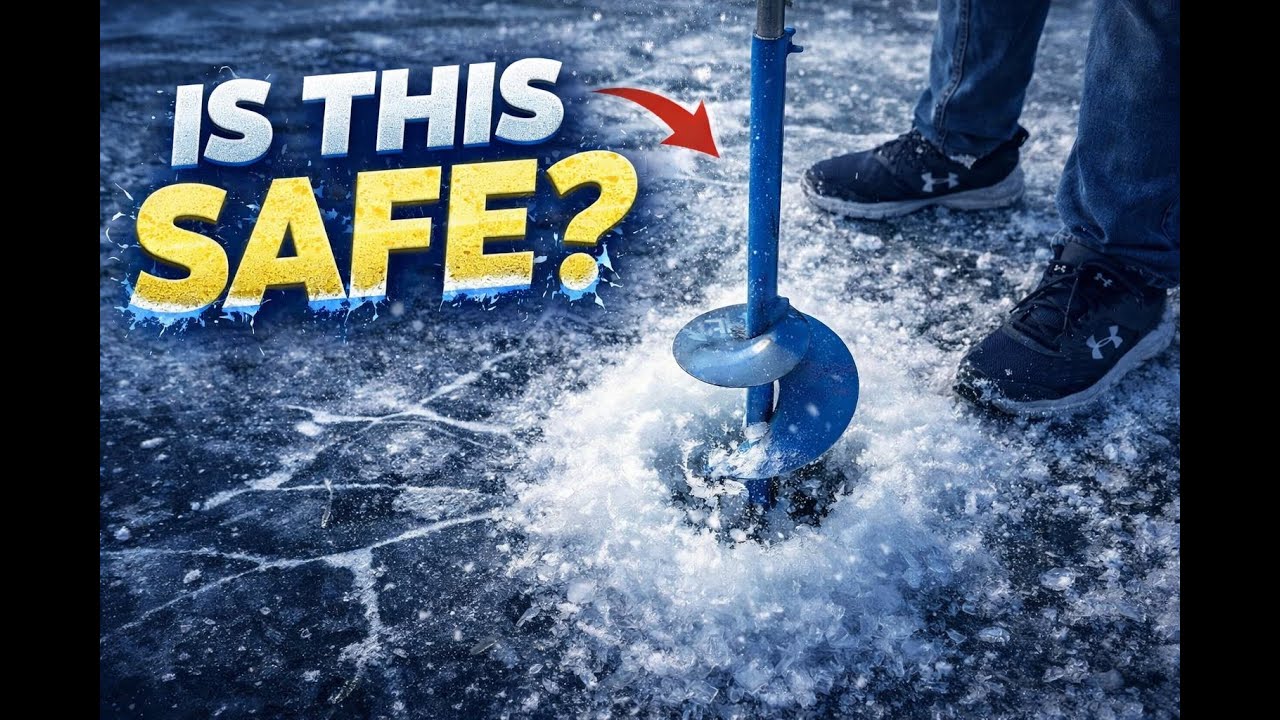 Frozen Lake Walk in Chicago | Ice Cracks & Drilling to Measure Ice Thickness