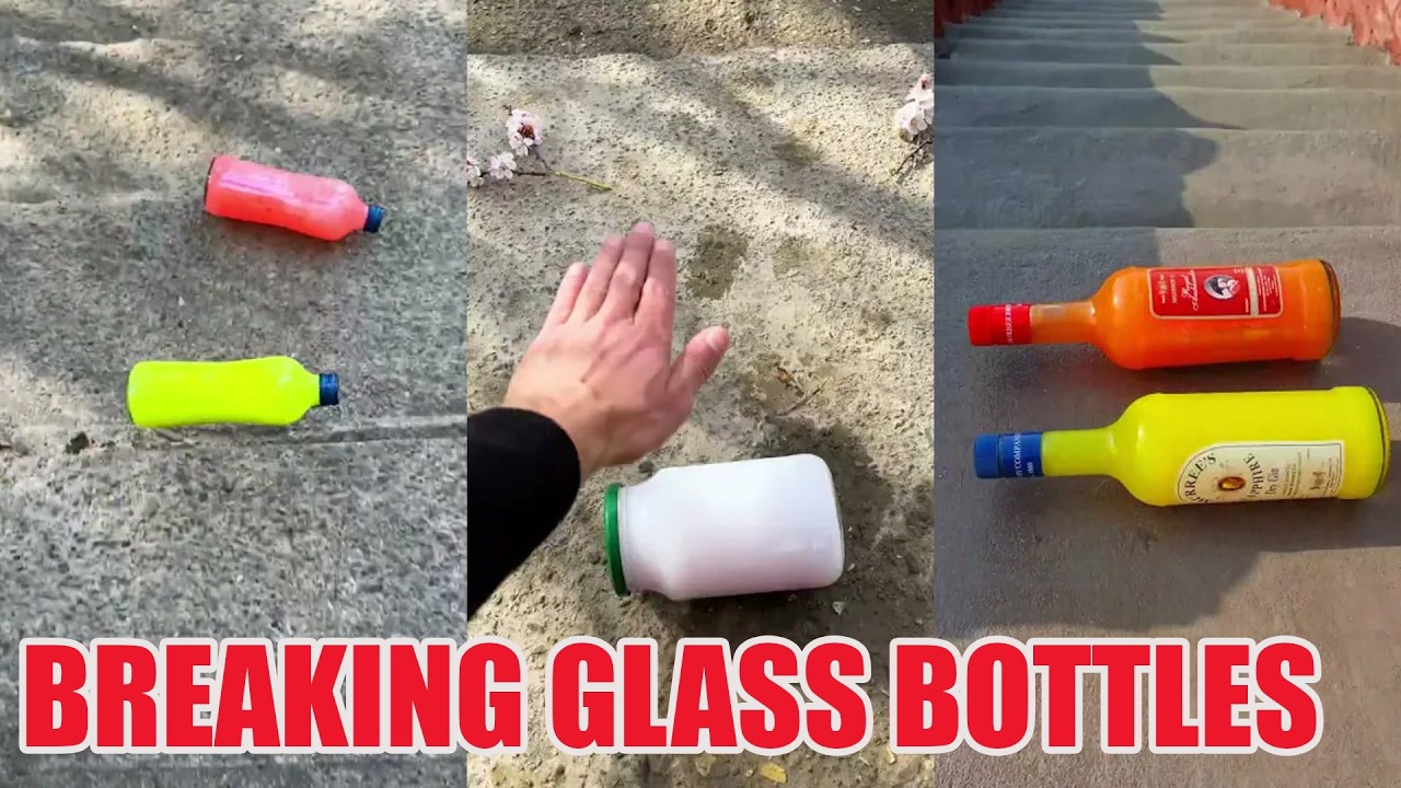 2 HOUR Breaking Glass Bottles and Balloon Drops 🔥 #asmr #satisfying #satisfyingvideo