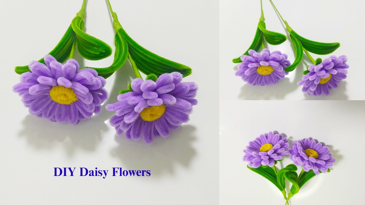 DIY Daisy Flowers| How to Make Beautiful Daisy Flower with Pipe Cleaners