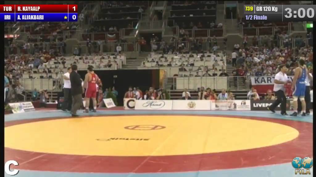 Amir Aliakbari (IRI) vs Riza Kayaalp (TUR) 120kg 1/2 Final - 2013 World Wrestling Championships