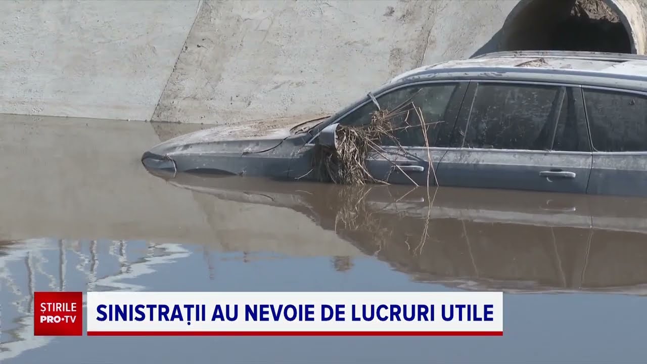 Sinistrații din Galați, afectați de inundații, au primit donații de la unii români