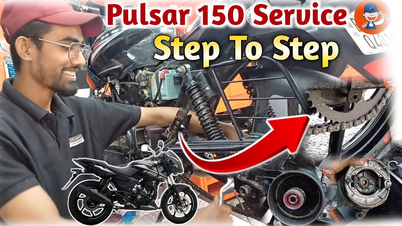 Pulsar 150 Full Service Kaise Kre || Step To Step Bajaj All Bikes Service viral 😱😱