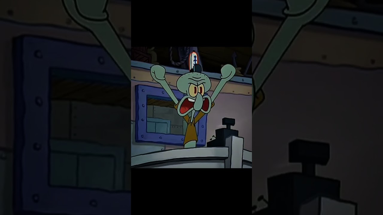 Calamardo cuando termina su jornada laboral #shorts #bobesponja #calamardo
