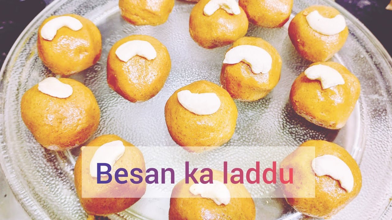 Besan ka laddu बाजार के दानेदार बेसन  से घर पर बनाएं लड्डू  Tasty food by Ruby besan laddu#youtube