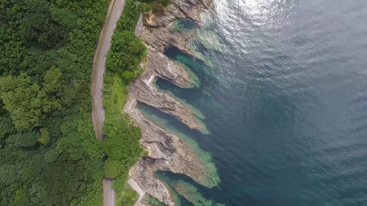 Pendennis Point , Falmouth Cornwall looking stunning from a drone in 4K