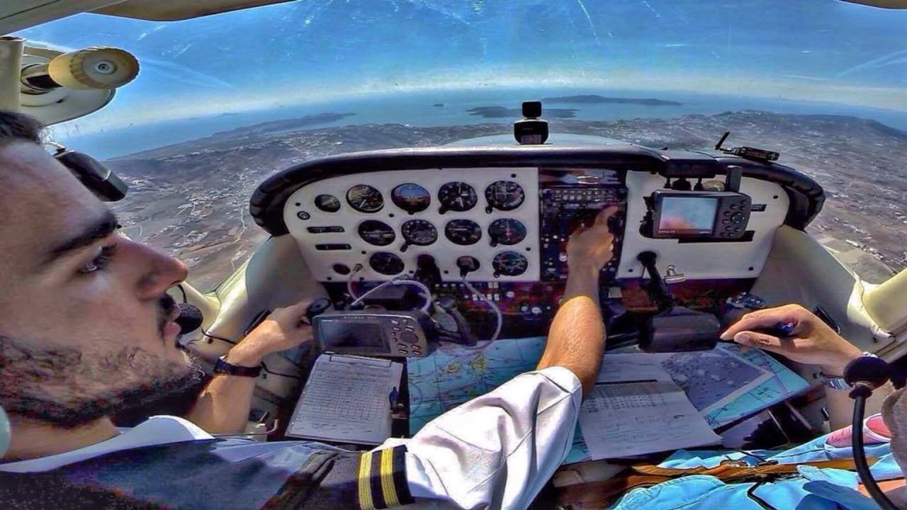 Cessna 172 Ferry Flight - Rhodes Intl to Megara | GoPro Cockpit View | ATC Comms |Takeoff to Landing