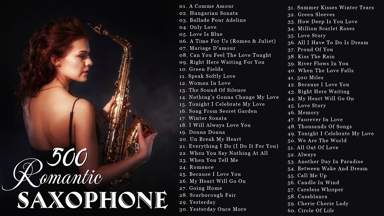 Top 500 Saxophone Romantic Love Song Instrumental 🎷 The Very Best of Sax, Piano, Guitar Love Songs