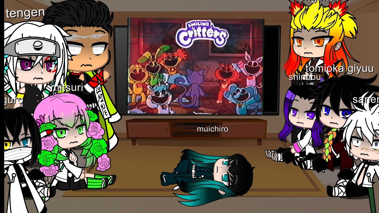 gacha club hashira reacts to poppy playtime part 3