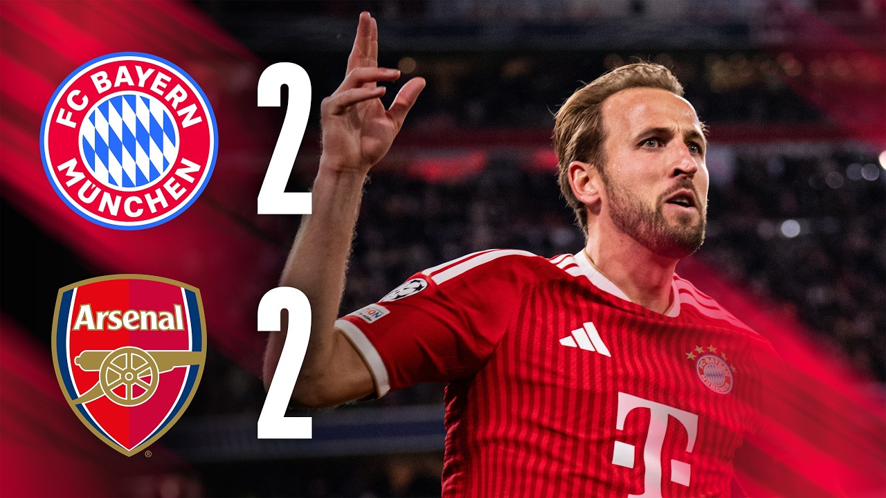 Amazing assist by Harry Kane | FC Bayern vs Arsenal FC | Champions League Highlights