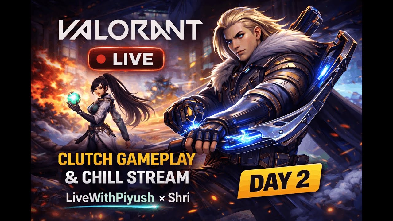 LIVE 🔴 Valorant Gameplay (Day 2) | Playing with Shree & NeMeSis  | LiveWithPiyush