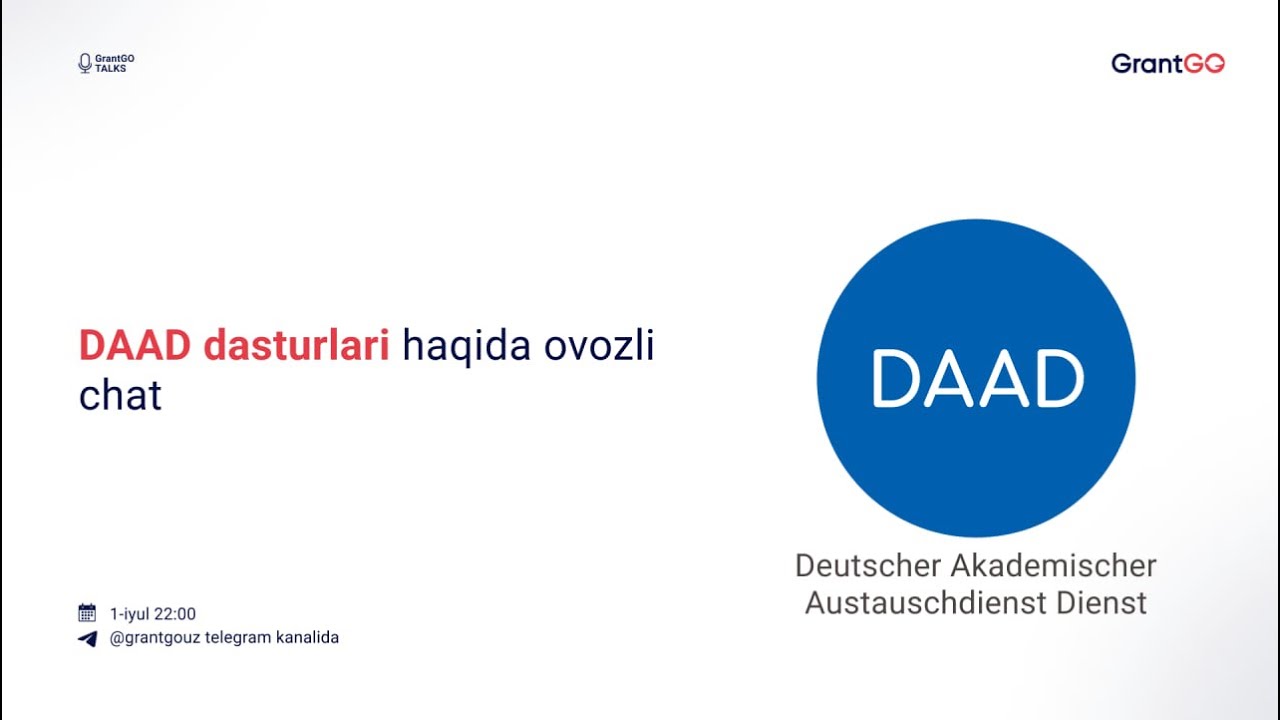 DAAD nima? Magistraturada o'qish uchun DAAD dasturlari haqida ma'lumot