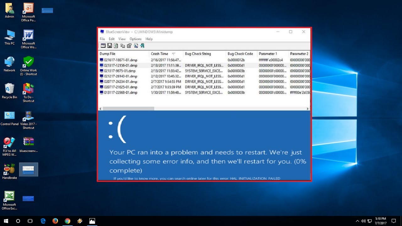 Как обнаружить проблемы с ошибкой BlueScreen в Windows 10/8/7