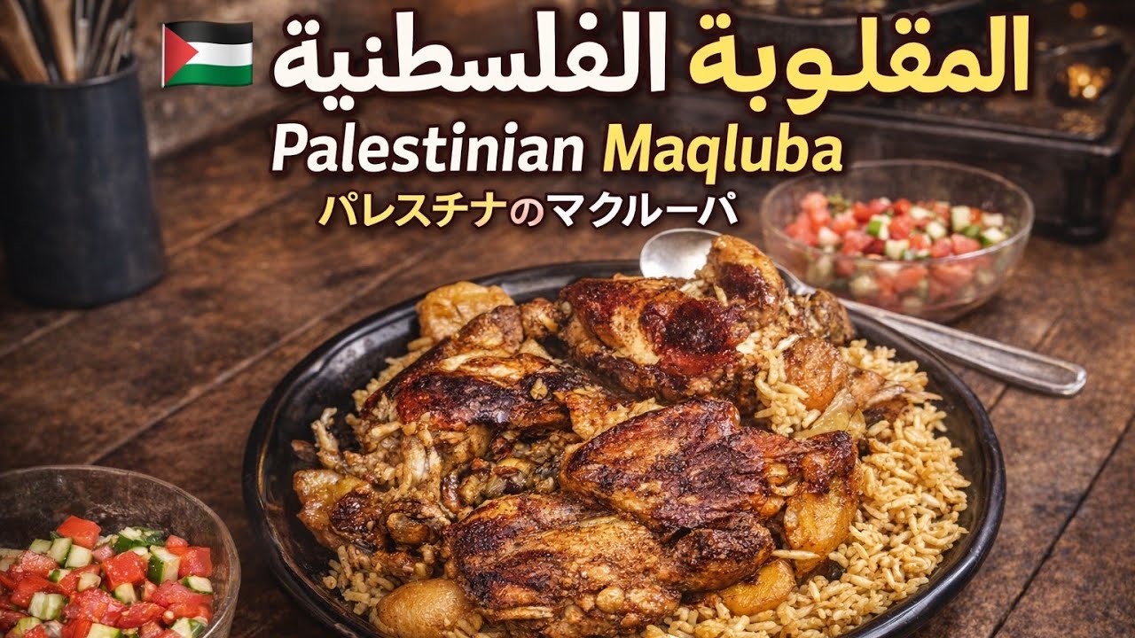 المقلوبة الفلسطينية بأبسط طريقة - パレスチナのマクルーバ - Palestinian Maqluba