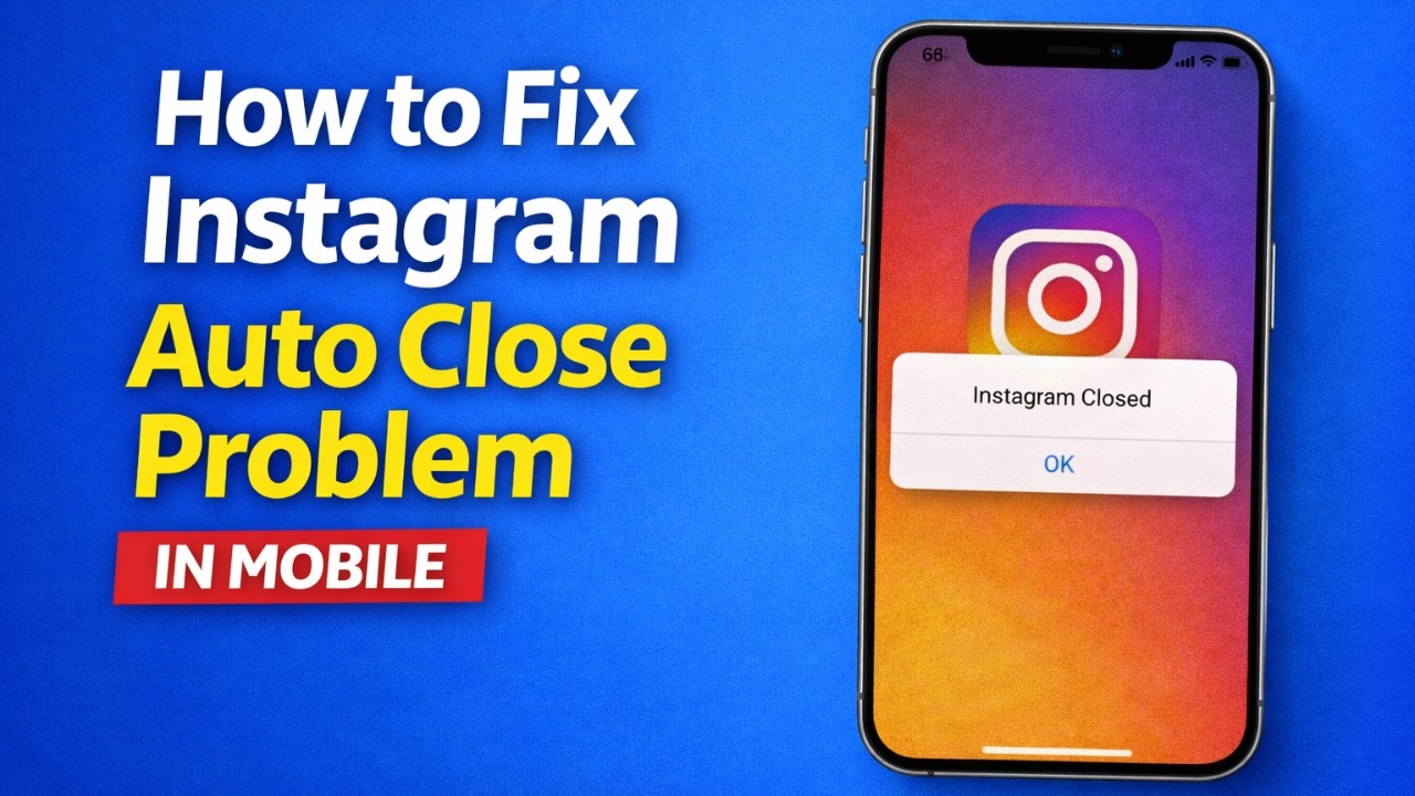 How to Fix Instagram Auto Close Problem | Instagram App Keeps Closing Fix