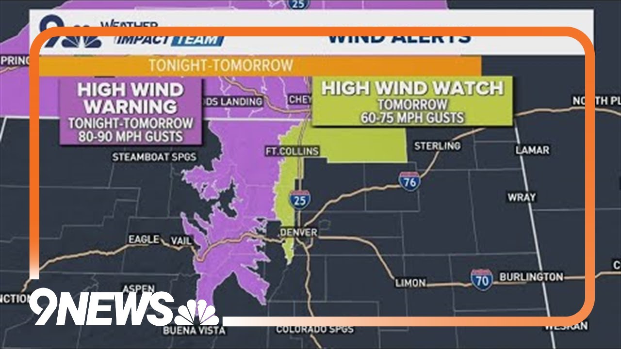 Latest forecast | Strong winds expected for parts of the Front Range
