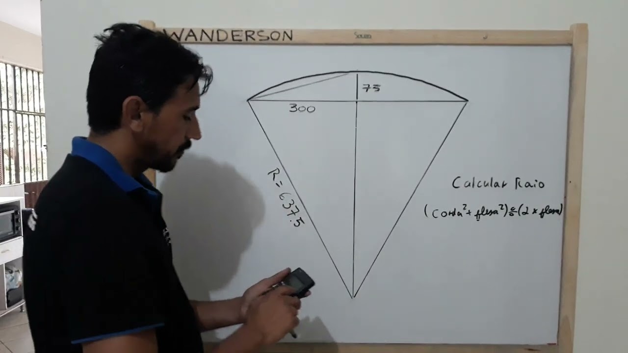 calcular raio do arco