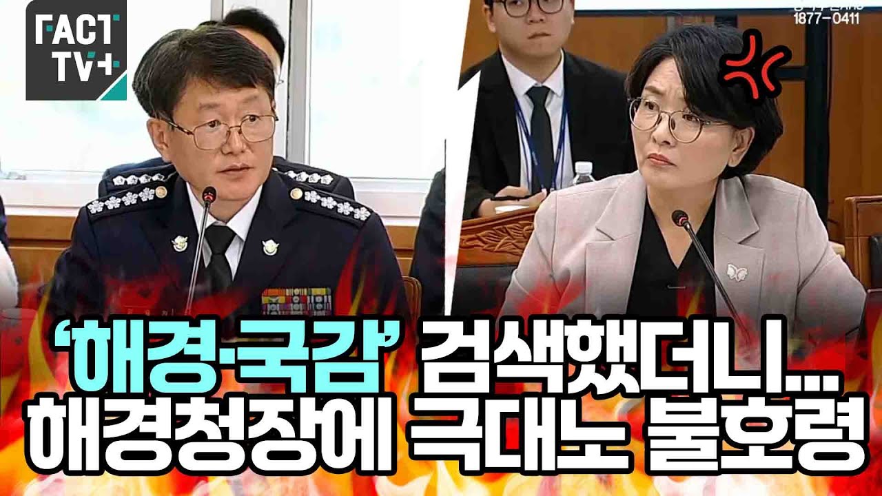 ‘해경·국감’ 검색했더니...해경청장에 극대노 불호령