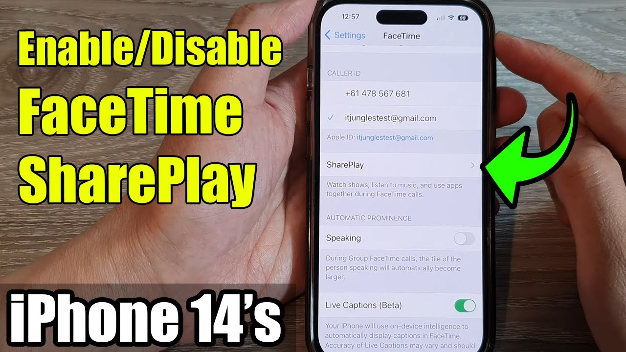 iPhone 14's/14 Pro Max: How to Enable/Disable FaceTime SharePlay